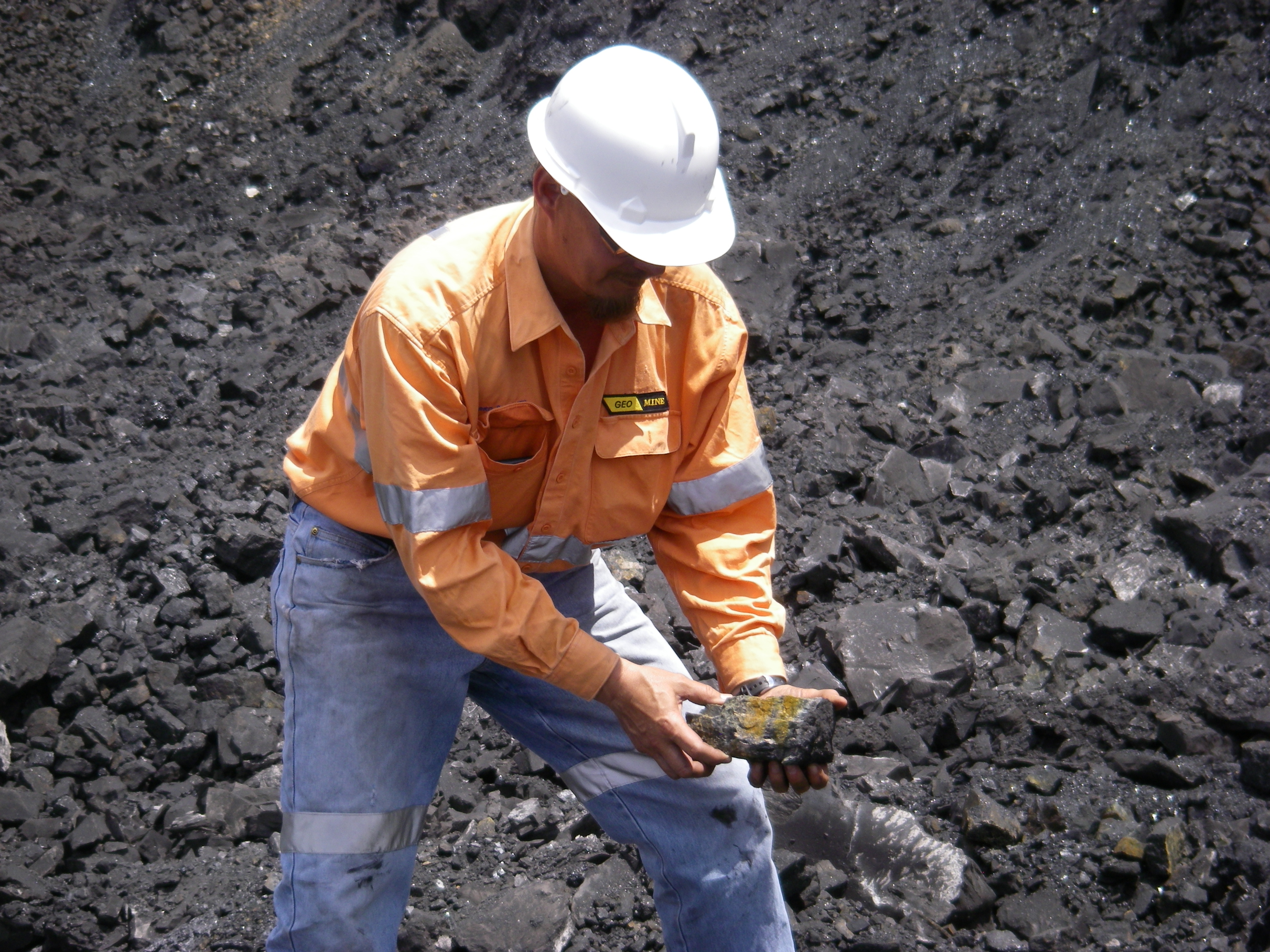 Geologist in Pit